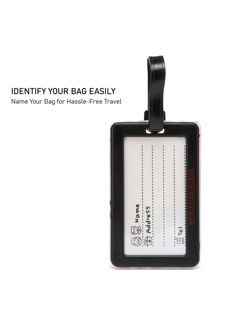 TOM CRUISER USA Flag Rubber Luggage Tag, High-Visibility 3D Travel ID Tag with Flexible Weatherproof Build, Privacy Slot & Secure Attachment Loop - Image 2
