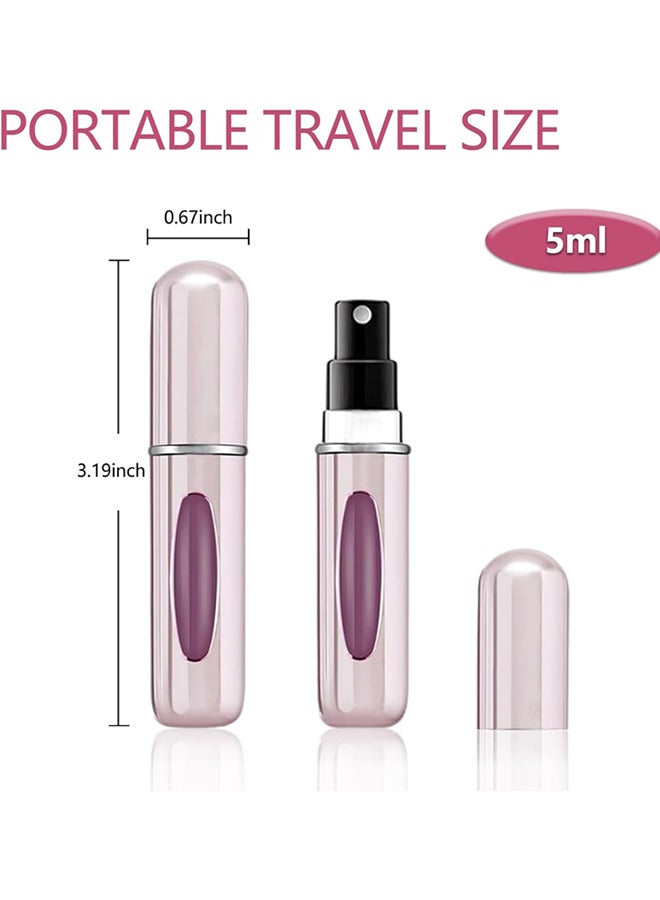 4-Piece Portable Mini Refillable Perfume Atomizer Bottle,Travel Sprayer Perfume Refill Bottle,Scent Pump Case, Small Perfume Spray Bottle,Refill Pump Case for Traveling and Outgoing,5 ml(Random color)  - Image 5
