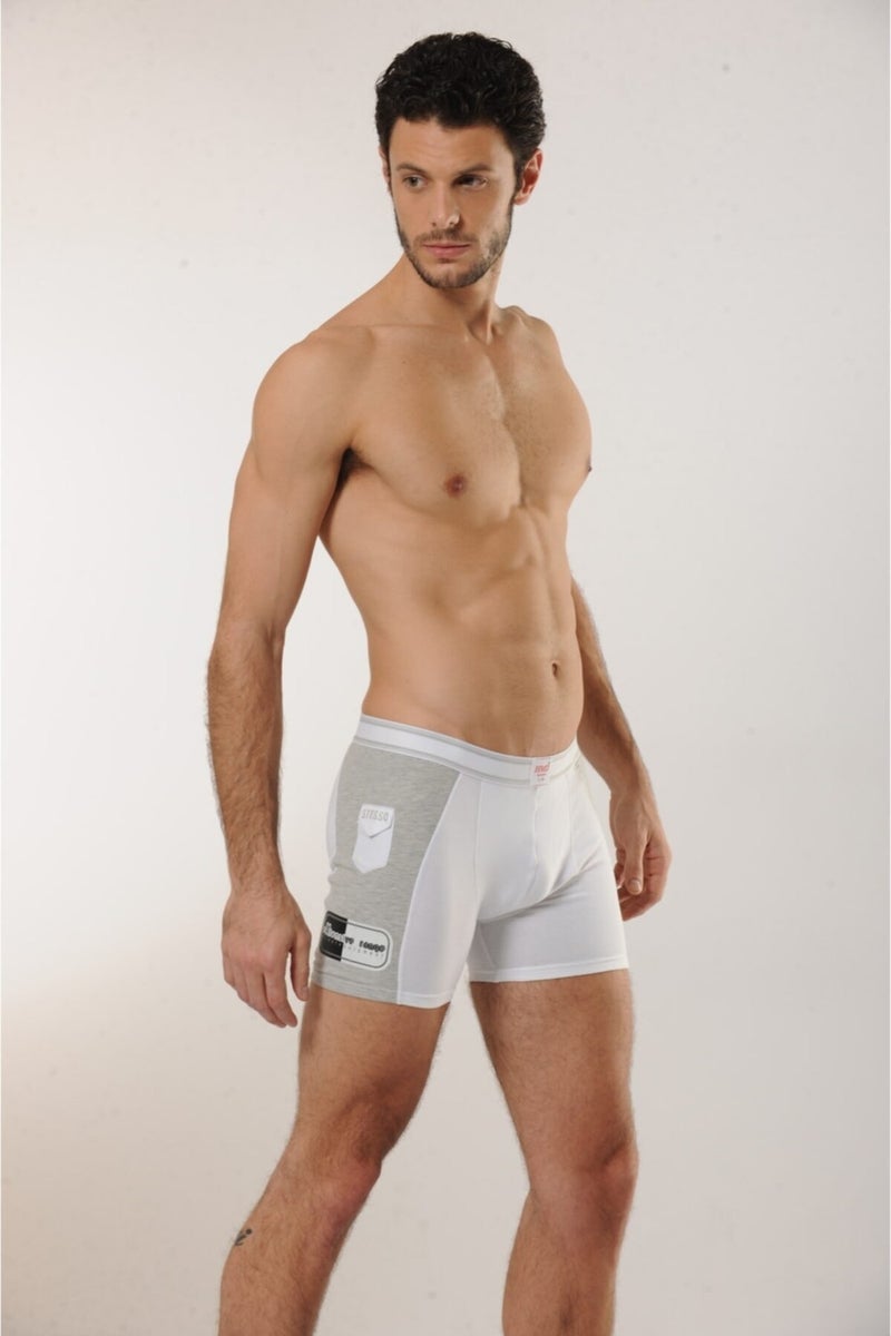 HMD 308 Cotton Lycra Men's Boxer Briefs - White  - Image 1