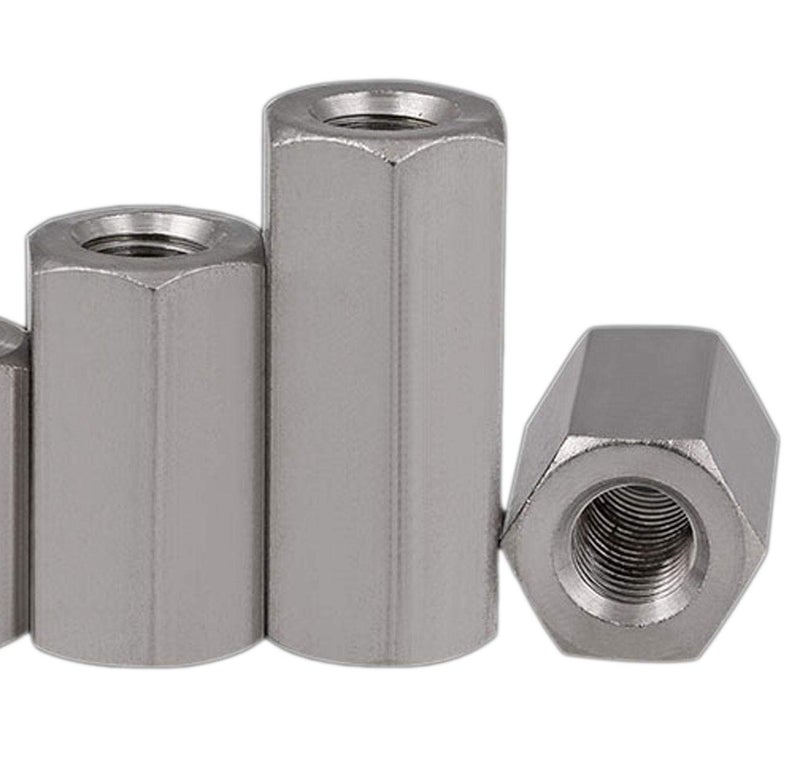 Yodaoke 5pcs M8 x 1.25 x 40mm Stainless steel Long Coupling Hex Nut Connector - Image 2