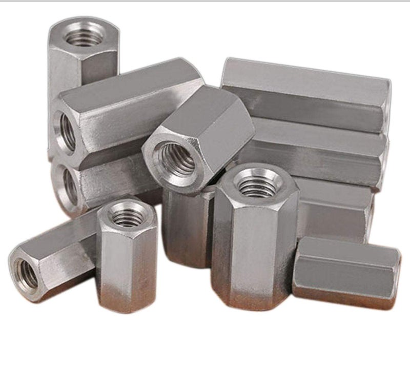 Yodaoke 5pcs M8 x 1.25 x 40mm Stainless steel Long Coupling Hex Nut Connector - Image 3