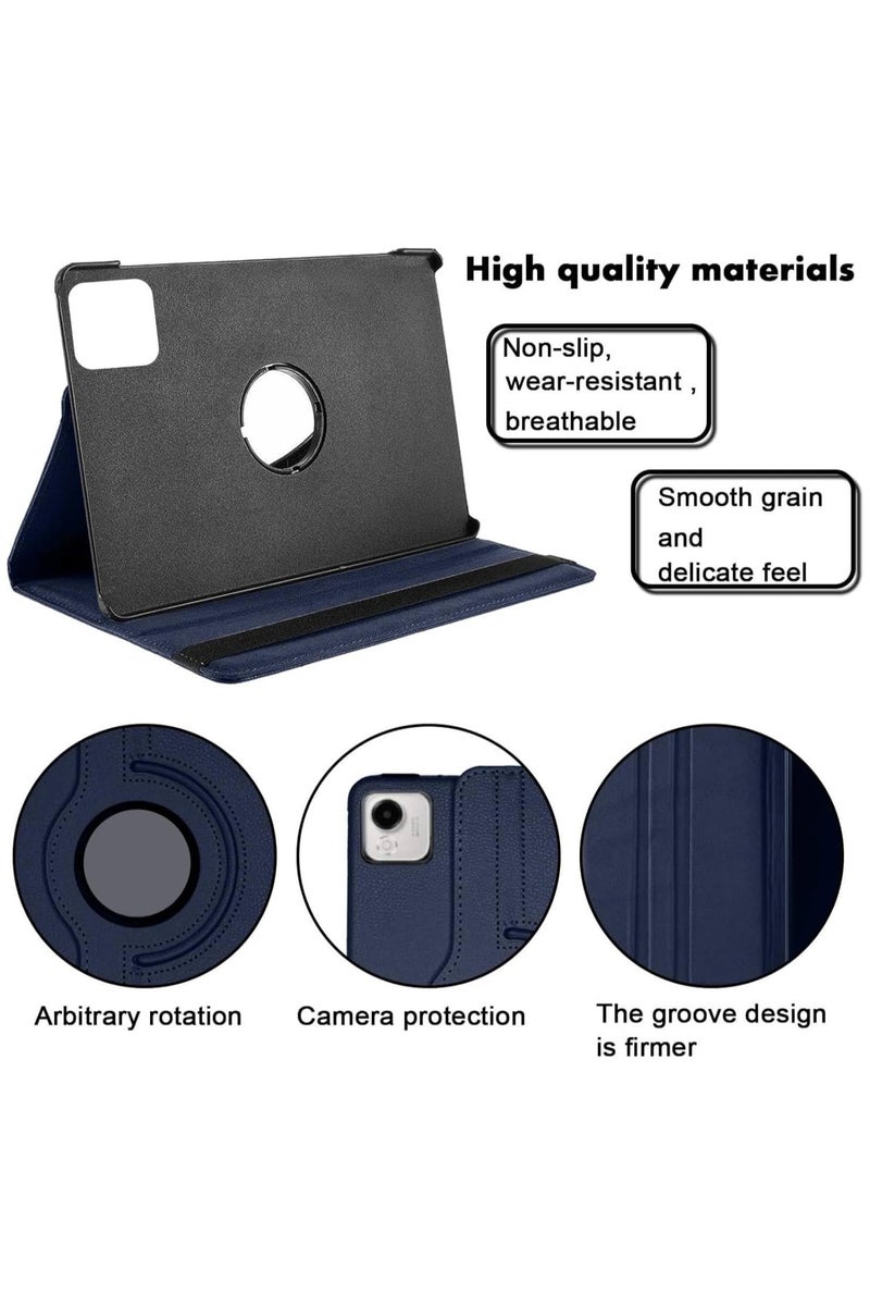 VKL Case Compatible with Honor Pad X9A/Honor Pad X9 Pro Case (11.5" 2025 release) Multifunctional Leather Cover Swivel Unique Stand Anti-Fall Auto Sleep/Wake (Blue) - Image 3
