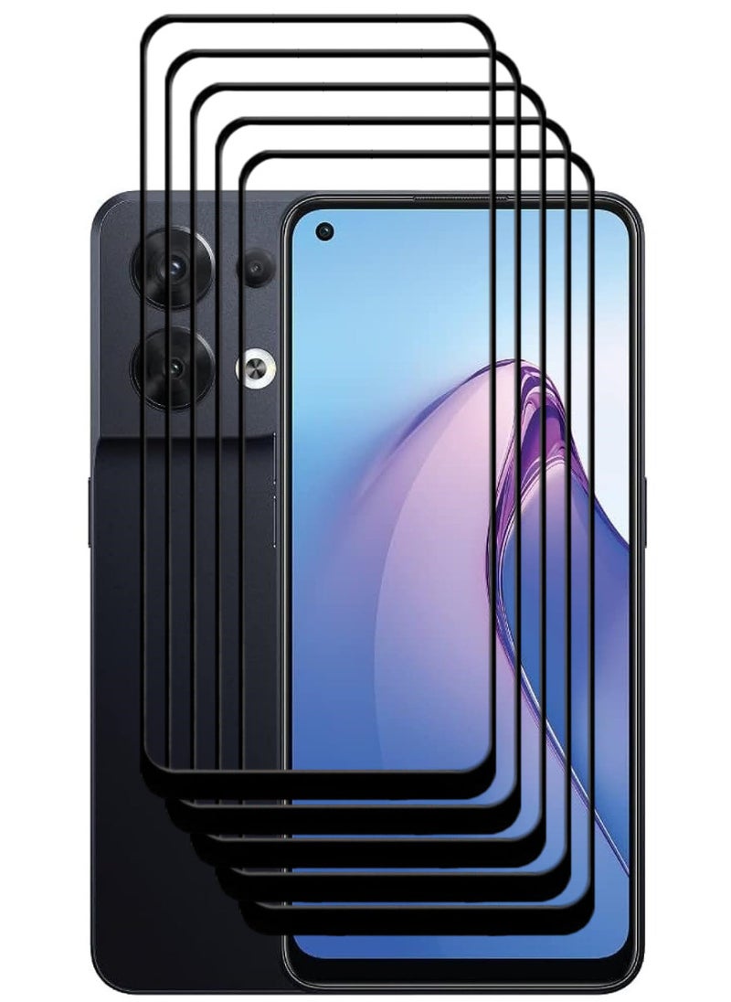 ACLIX 5 Pieces Antistatic ESD Dustproof Premium Quality High Definition Tempered Glass Screen Protector Designed For Oppo Reno8 - Image 1