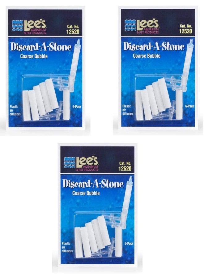 Lee's Aquarium 18 Pack of Discard-A-Stone Plastic Air Diffusers, Coarse Bubble18