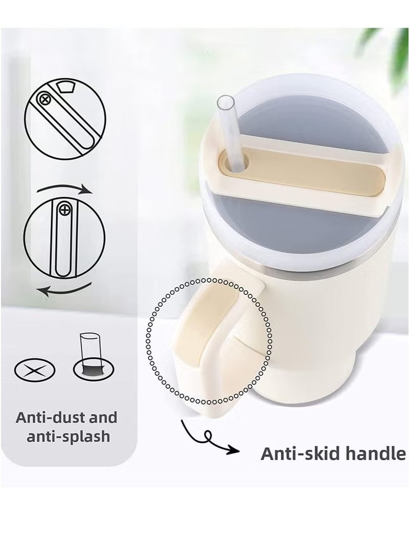 JOGAMS Tumbler 1200ml with Handle and Straw Lid Insulated 40 oz Reusable Stainless Steel Vacuum Insulated Water Bottles Travel Mug Iced Coffee Cup for Hot and Cold Beverages - Image 2