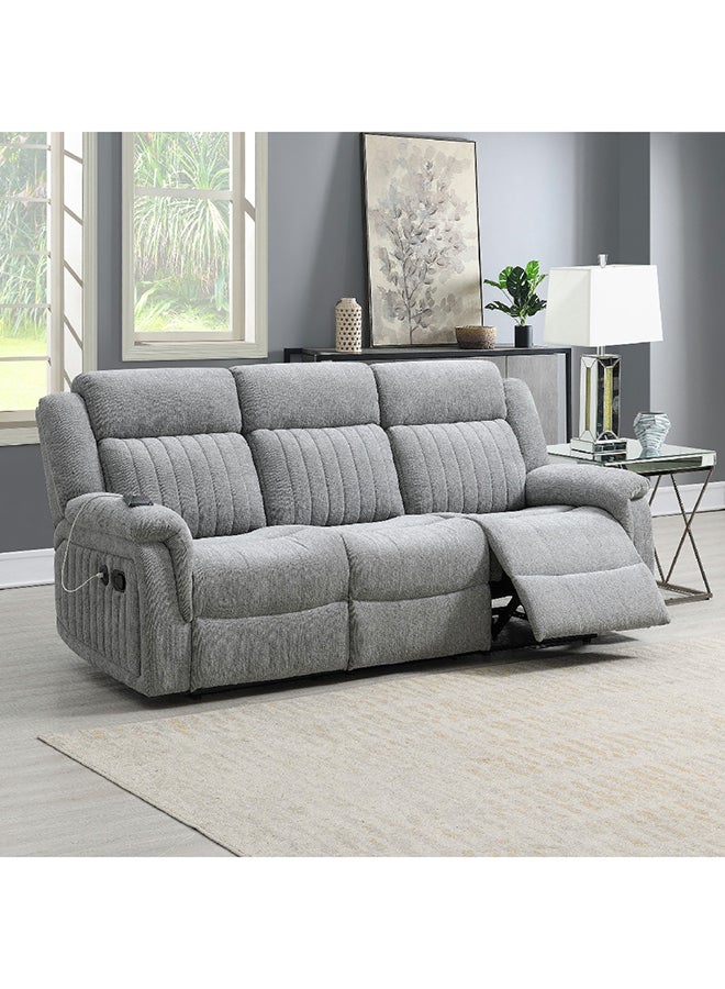 Home Box Griffen 3-Seater Recliner Fabric Sofa with USB 212 x 100 x 95.5 cm - Image 1