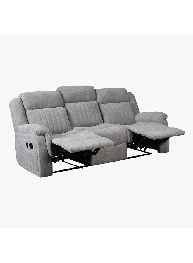 Home Box Griffen 3-Seater Recliner Fabric Sofa with USB 212 x 100 x 95.5 cm - Image 4