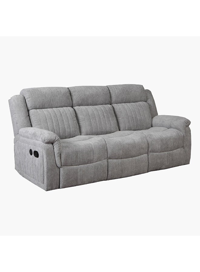 Home Box Griffen 3-Seater Recliner Fabric Sofa with USB 212 x 100 x 95.5 cm - Image 3