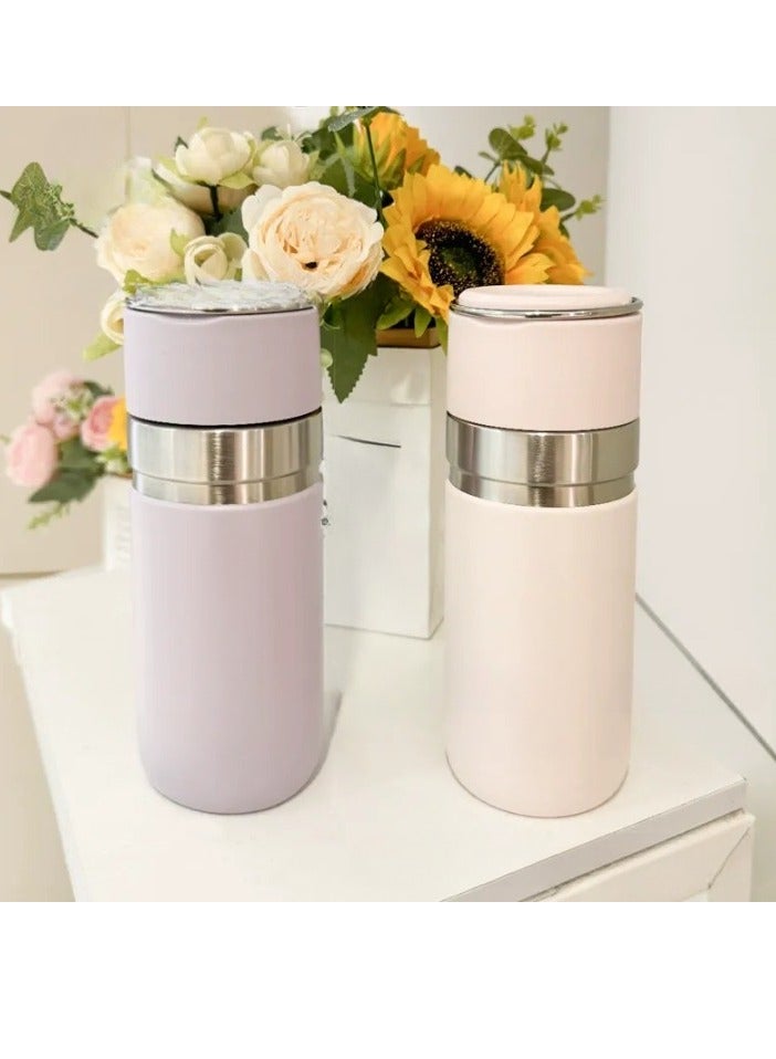 Stanley Thermos Flask, Stainless Steel Coffee Cup, Sturdy And Durable Vacuum Insulated Bottle, Portable Durable Travel Mug For Coffee, Tea, Water, (1pc, Light Pink) - Image 4