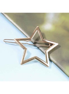 Yheakne Vintage Star Hair Clip Barrette Gold Hair Barrette Pin Metal Hair Clamp Half Bun Holder Clips Decorative Hair Accessories For Women And Girls (Gold)  - Image 2
