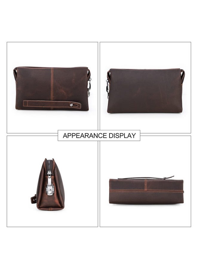 CONTACTS Leather Men Clutch Purse Bag, Mens Business Code Lock Wallet Anti Theft Clutch Purse Phone Holder Handbag Travel Bag - Image 2