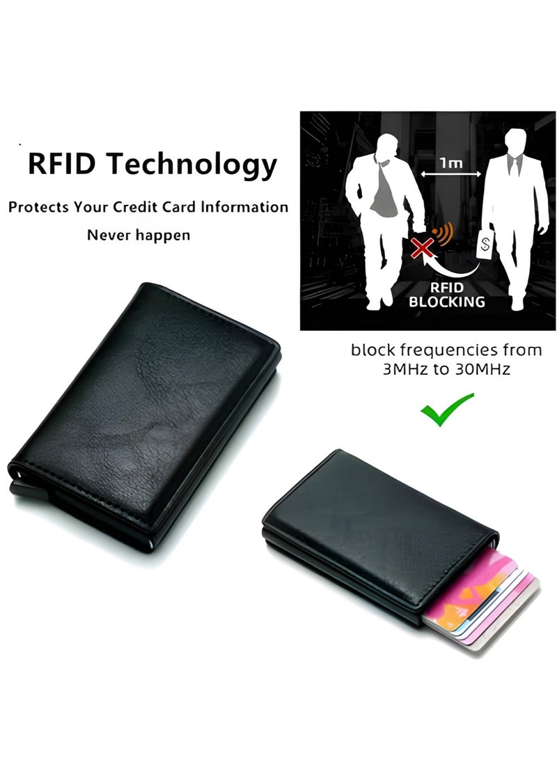 Horse Slim smart wallet with multiple card slots and a full cash compartment characterized by RFID protection. - Image 3