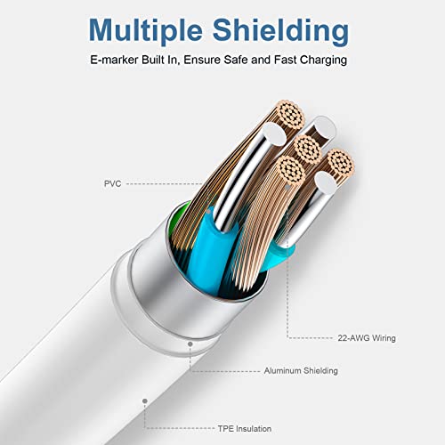 FUPYWP USB C to USB C Charging Cable for Apple, 6ft 60W 3Pack, USBC/Type C to Type C Fast Charger Cord Compatible for iPhone 17/17 Pro Max/17 Air, iPhone 16/16 Pro/16 Pro Max, iPad Pro/Air 5, MacBook - Image 2