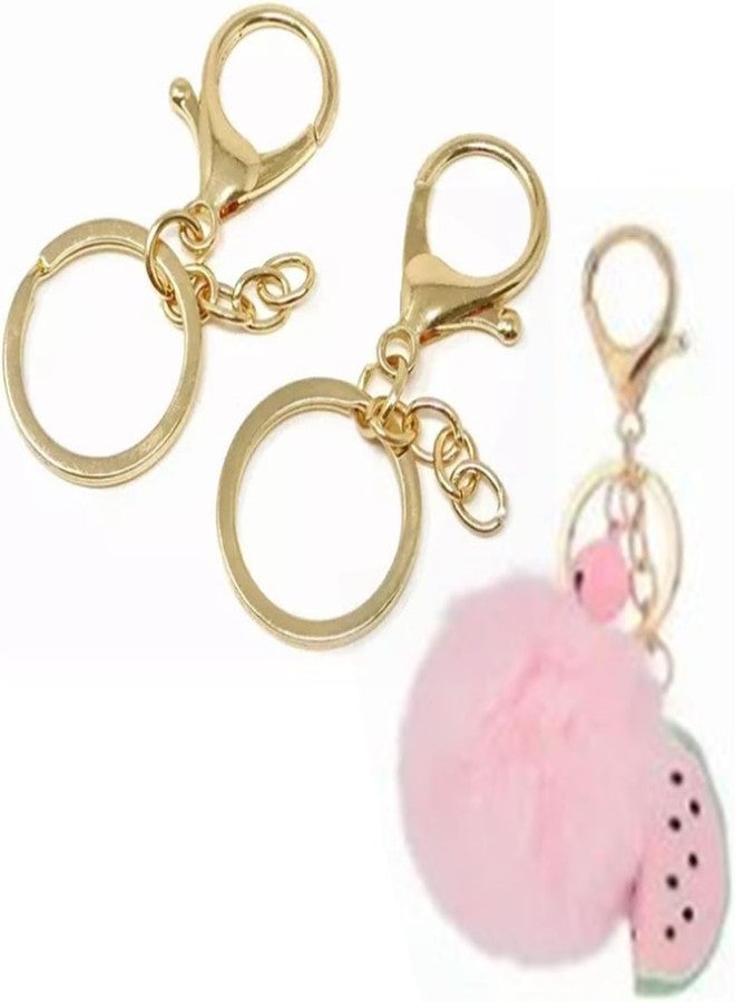 Muzztech 10 PCS Lobster Claw Clasps with Jump Ring and Extension Chain, Swivel Snap Hooks for Jewelry Making DIY Keychain Craft Project, Gold - Image 2