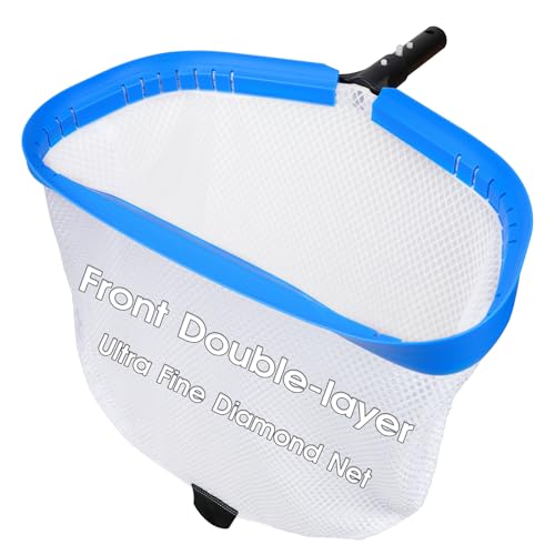 TidyMister New Diamond Netting DoubleLayer Pool Net 18 Heavy Duty Leaf Rake Pool Skimmer Net for Above Ground Inground Pools Cleaning - Image 1