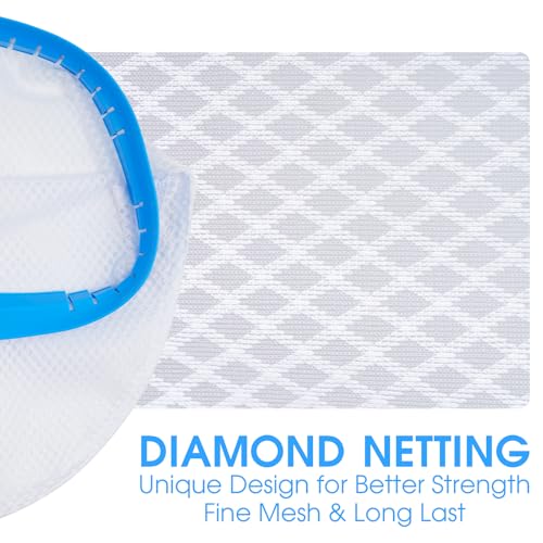 TidyMister New Diamond Netting DoubleLayer Pool Net 18 Heavy Duty Leaf Rake Pool Skimmer Net for Above Ground Inground Pools Cleaning - Image 3