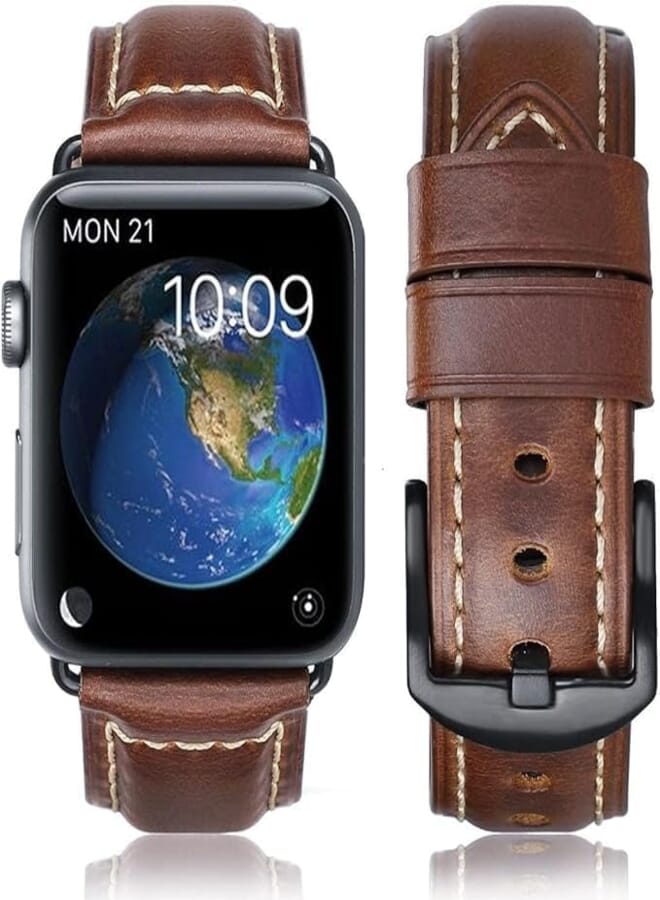 Next Next Store Luxury Leather Watch Band Compatible with iWatch Series 1/2/3/4/5/6/7/8/9 38/40/41 - Fashion Design Enhance Your Watch Wearing Experience.