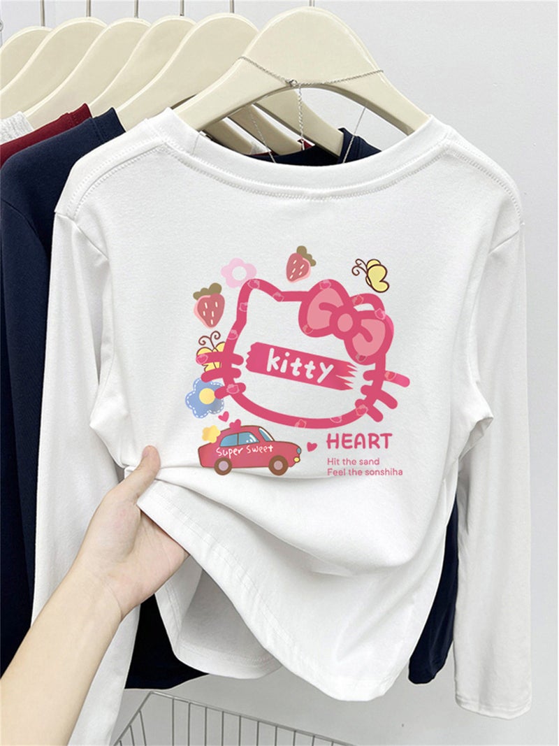 Pink anti-aging printed shoulder short-sleeved t-shirt for women's design sense niche summer 2025 new half-sleeved T-shirt top - Image 3