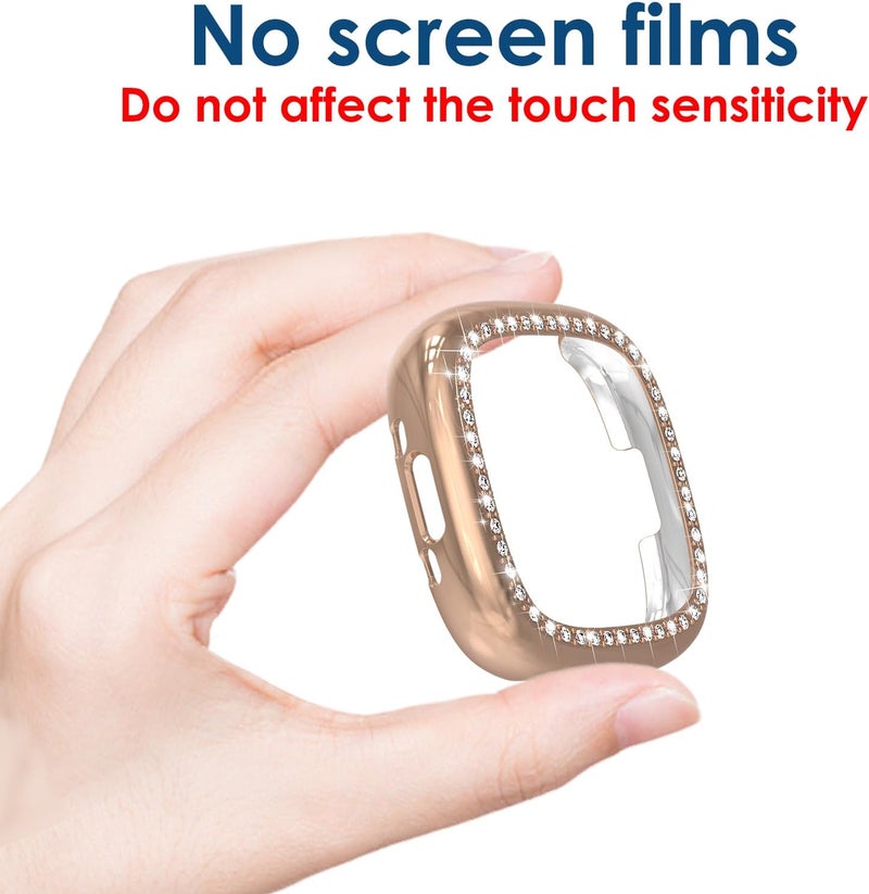 Simpeak 5Pack Bling Case Compatible with Fitbit Versa 4Sense 2 Smartwatch Crystals Diamond Frame Protector Back Cover Replacement for Fitbit Sense 2Versa 4 No Screen - Image 2