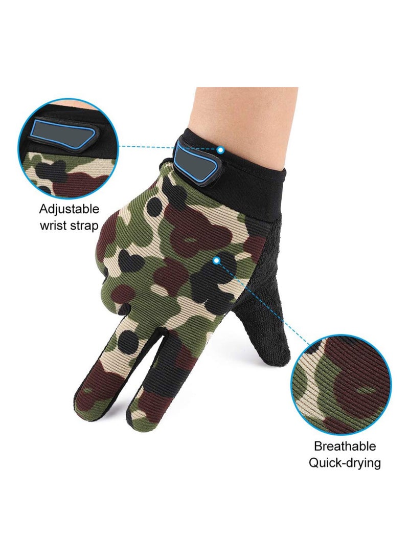 SYOSI قفازات ركوب الدراجات للأطفال، قفازات صيد للأطفال، قفازات رياضية للأولاد والبنات من سن 4 إلى 10 سنوات، قفازات كاملة الأصابع قابلة للتنفس وغير قابلة للانزلاق لركوب الدراجات والتسلق والرياضات الخارجية - Image 4