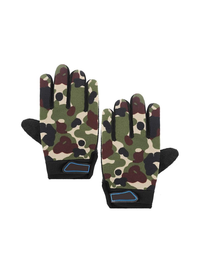 SYOSI قفازات ركوب الدراجات للأطفال، قفازات صيد للأطفال، قفازات رياضية للأولاد والبنات من سن 4 إلى 10 سنوات، قفازات كاملة الأصابع قابلة للتنفس وغير قابلة للانزلاق لركوب الدراجات والتسلق والرياضات الخارجية - Image 2