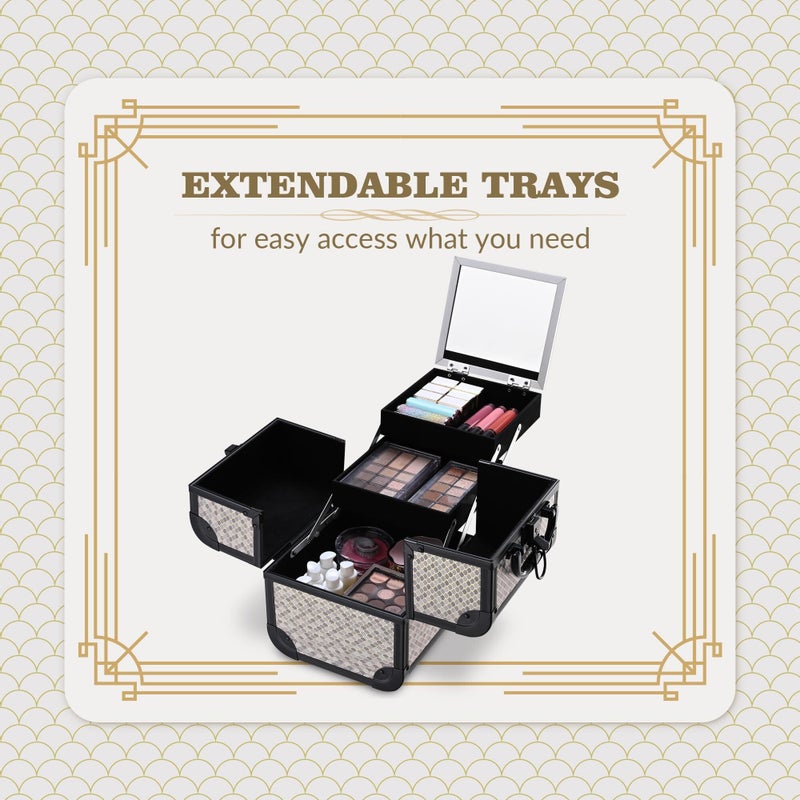 BYOOTIQUE 4in1 Cosmetology Case on Wheels w/Cosmetic Storage Makeup Artist - Image 4