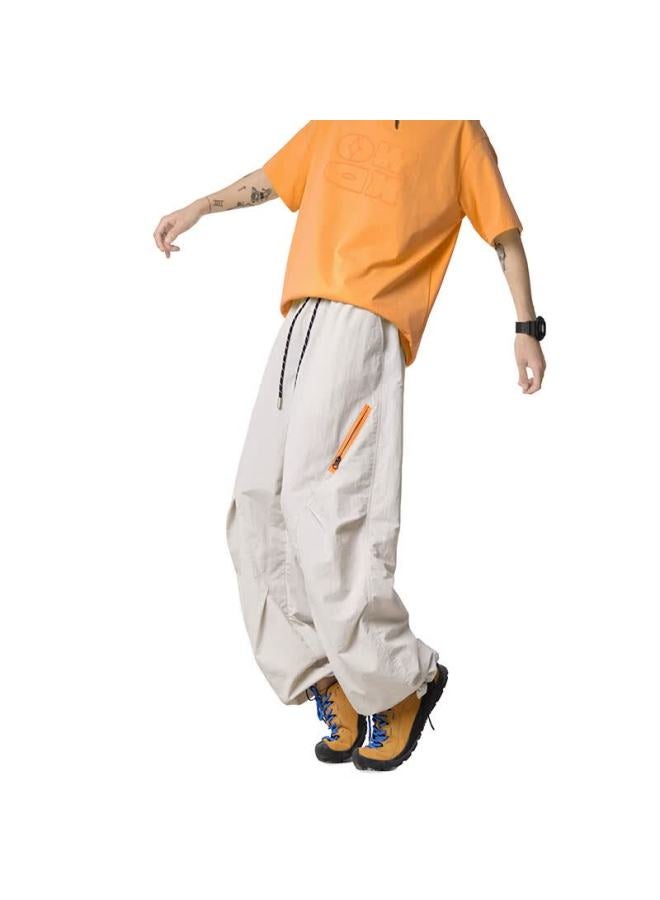 Izexx Outdoor Water-repellent Casual Pants For Men, Spring Hiking Paratrooper Straight-leg Workwear Versatile Long Trousers Zk07 Light Gray S - Image 1