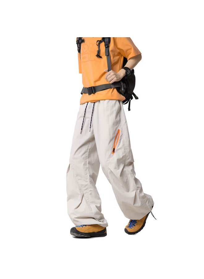 Izexx Outdoor Water-repellent Casual Pants For Men, Spring Hiking Paratrooper Straight-leg Workwear Versatile Long Trousers Zk07 Light Gray S - Image 2