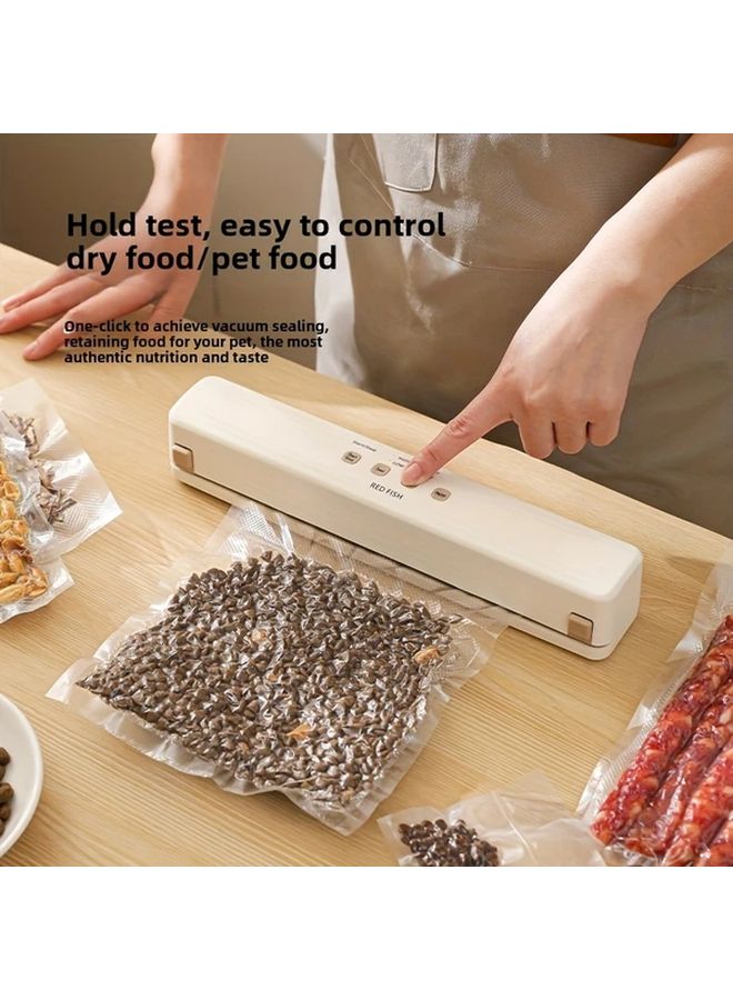 Compact Black USB Rechargeable Vacuum Sealer Automatic Food Preservation Machine - Image 1