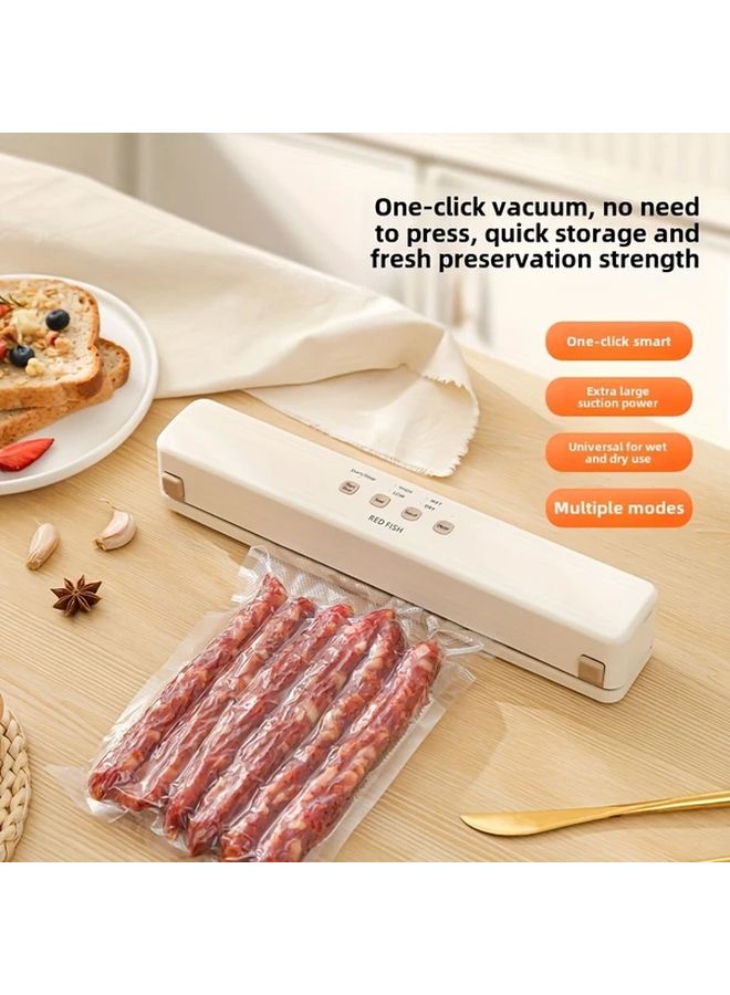 Compact Black USB Rechargeable Vacuum Sealer Automatic Food Preservation Machine - Image 4