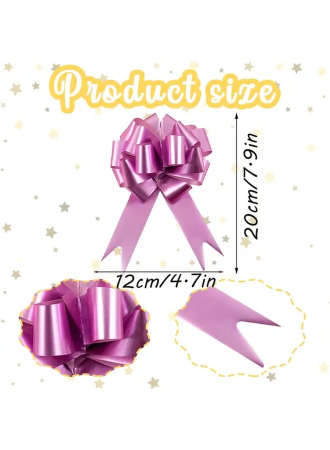 20pcs Green Pulling Flowers 8 Inch Gift Wrapping Bows for Holiday Party Birthday Wedding Decor - Image 3