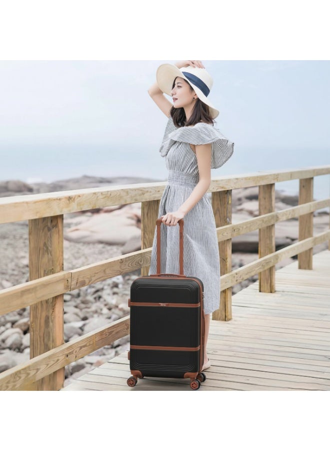 Eagle Express Terranova 20-Inch Lightweight ABS Hard Trolley Suitcase – Black