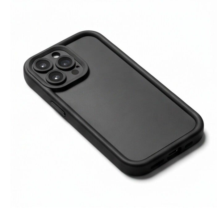 Fashion Silicone Protective Case Compatible with iPhone 14 Pro Max Soft TPU Back Cover Shockproof Black - Image 2