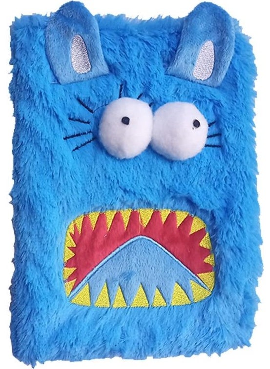 Artlantis Plush Notebook Cute Monster 1 Piece Plush Animal Figure Souvenir Daily Line Notebook Blue Feather Gift  - Image 1