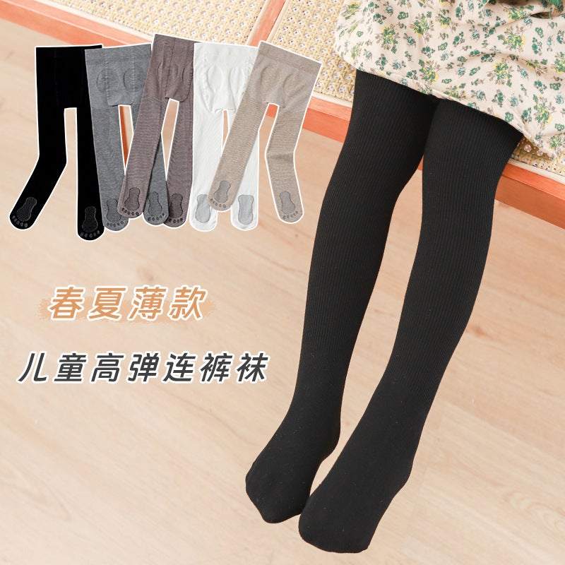 Girls' Pantyhose Leggings Thin Girl Baby Children'S Vertical Striped Small Feet Bottoming Children'S Pantyhose - Image 2
