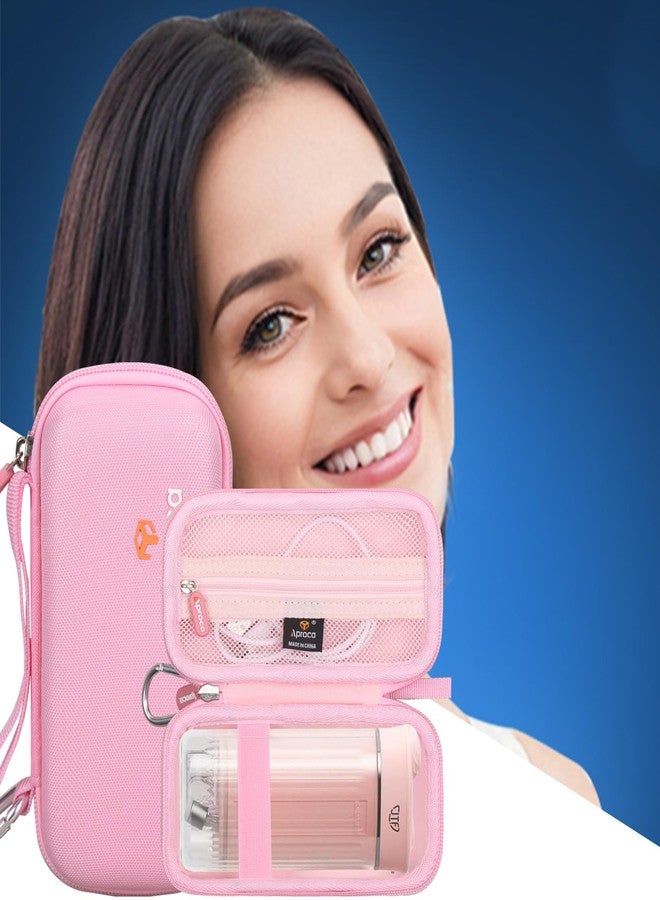 Aproca Hard Case Compatible with JTF Portable Mini Water Dental Flosser, Storage Bag for Flosser Accessories - Pink (Case Only) - Image 5