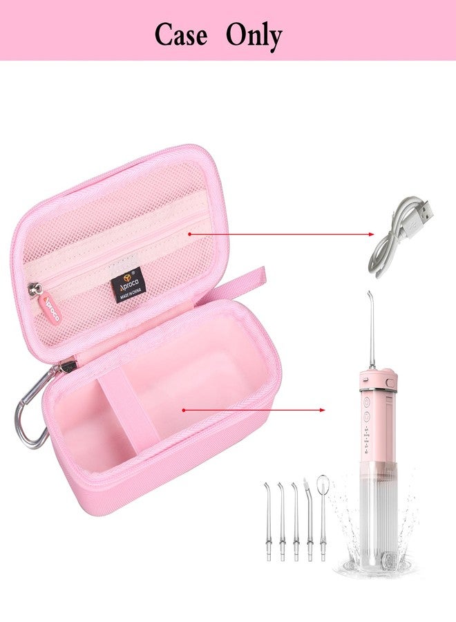 Aproca Hard Case Compatible with JTF Portable Mini Water Dental Flosser, Storage Bag for Flosser Accessories - Pink (Case Only) - Image 2