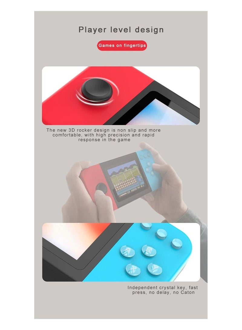 وحدة تحكم ألعاب الحنين الكلاسيكية المحمولة 500 في واحد مع لاعبين مع وحدة تحكم - Image 3