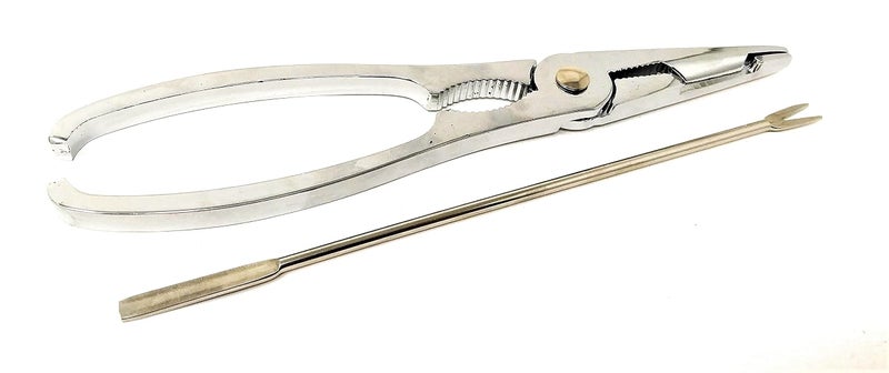 Bridge2shopping Stainless Steel Crab Cutter Tool with Seafood Fork/Pick, Silver - Image 2