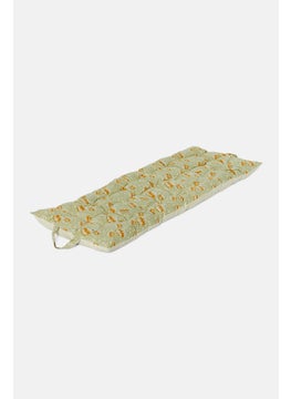 Muy Mucho Floral Print Floor Cushion With Handle 120 L x 42 H x 5,5 W cm, Green Combo  - Image 2