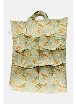 Muy Mucho Floral Print Floor Cushion With Handle 120 L x 42 H x 5,5 W cm, Green Combo  - Image 1