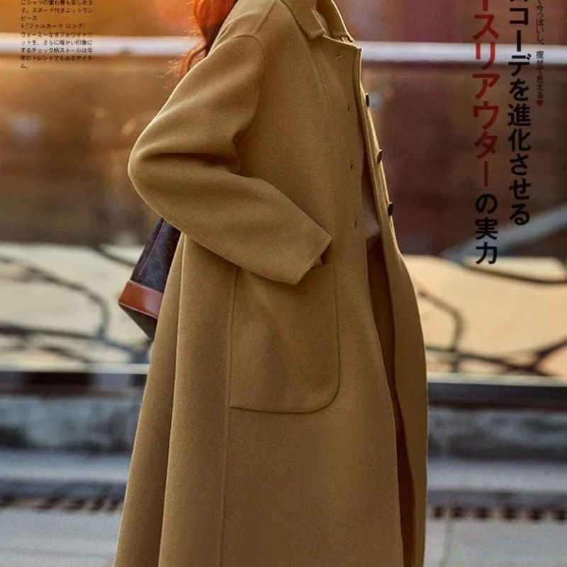 Cross-border plus size Womens Wool Coat Womens Mid-length 2024 Autumn and Winter New Loose High-end Double-sided Fluffy Trend Black - Image 2