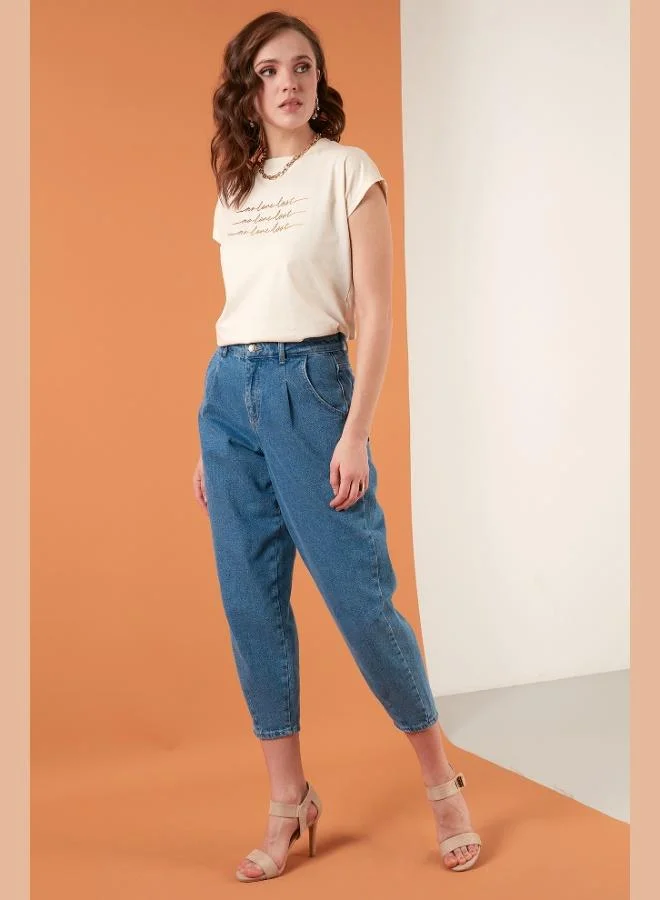 Lela Lela Printed Crew Neck 100% Cotton T-Shirt Women's T-Shirt 5864217