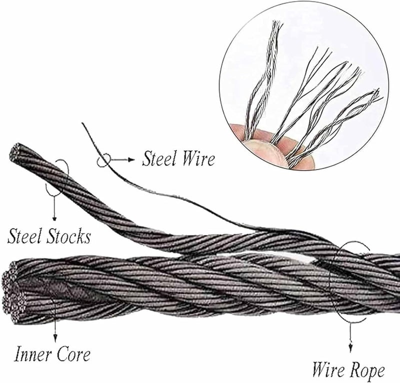 Stainless Steel Rope Wire Mesh Flexible Stainless Steel Rope Mesh, 304 Stainless Steel Rope Net 10/5cm High-Altitude Fall Protection Nets for Zoo Cage Fence, Balcony, Stair(10cm,1x5m) - Image 2