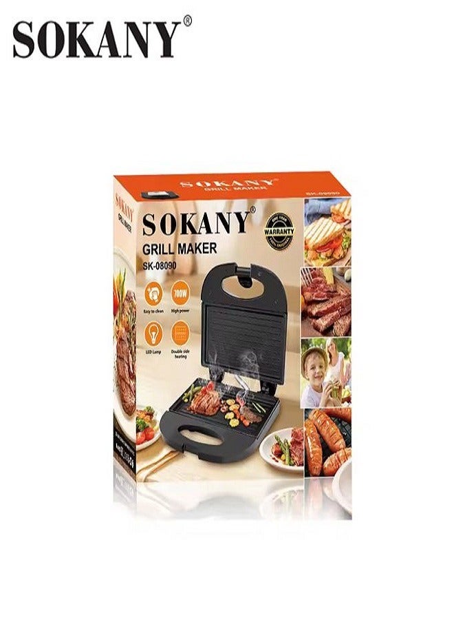 سوكاني صانعة الساندويتشات/تسخين على الوجهين/طبقة غير لاصقة-700 وات (sk-08090)  - Image 4