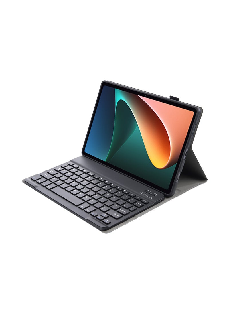 URBBKING - Stand Folio Detachable Wireless Bluetooth Keyboard Cover Soft TPU Back Case with Pencil Holder for HUAWEI MatePad Air 12 Inch/HUAWEI MatePad 12 X Black - Image 1
