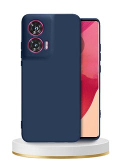 Wtech Motorola Edge 50 Fusion / Motorola S50 Neo / Motorola Moto G85 5G 2024 Premium Liquid Silicone Case Cover (MCRPSN) - Strom Blue  - Image 1