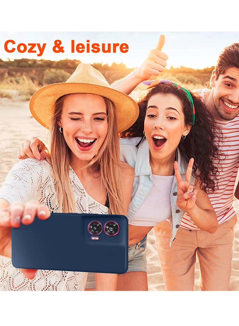 Wtech Motorola Edge 50 Fusion / Motorola S50 Neo / Motorola Moto G85 5G 2024 Premium Liquid Silicone Case Cover (MCRPSN) - Strom Blue - Image 4