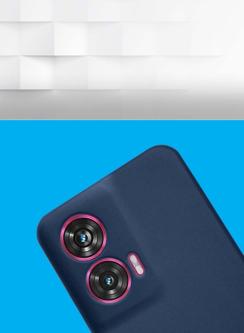 Wtech Motorola Edge 50 Fusion / Motorola S50 Neo / Motorola Moto G85 5G 2024 Premium Liquid Silicone Case Cover (MCRPSN) - Strom Blue - Image 3