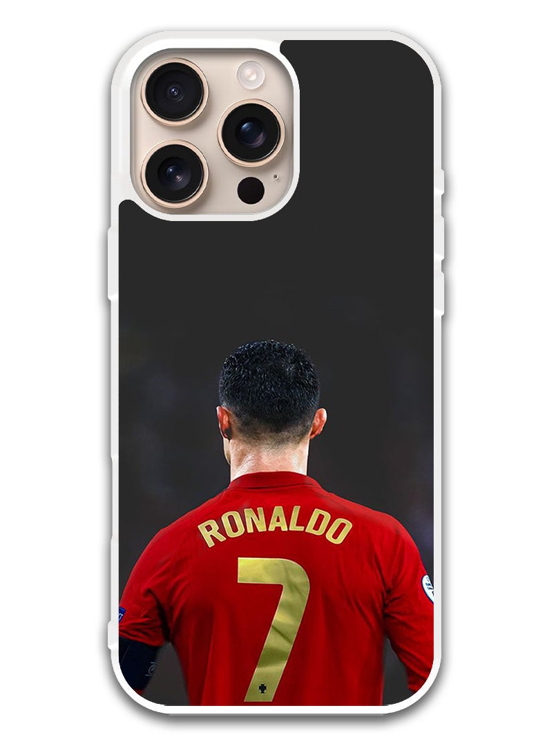 Theodor Protective Case Cover For APPLE IPHONE 16 Pro Max Ronaldo 7 Back (White Bumper) - Image 1